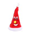 thumbnail image 3 of Sombrero de árbol de Navidad con vibración novedoso, artesanías eléctricas, regalos para sombrero rojo con luces de estrellas, 3 of 9