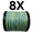X8 Camo Aqua, variant on Reaction Tackle X8 8-Strand Braided Fishing Line – Super Strong Abrasion-Resistant PE Braid – Long Cast, Zero Stretch – Freshwater & Saltwater - Aqua Camo - 100LB / 1000yd