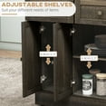 thumbnail image 4 of HOMCOM Kitchen Island on Wheels Kitchen Storage Cabinet Utility Cart Brown, 4 of 9