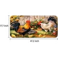 thumbnail image 3 of Home Decor Personalized Memory Foam Anti-Fatigue Kitchen Floor Mat,Chicken and Rooster in The Grass Vintage Kitchen,Comfort Office Standing Area Rug Carpet Non Slip,47.2" x 17.7", 3 of 6