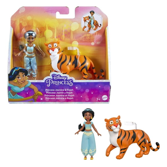 Disney Princess Jasmine Small Doll and Rajah Figure with Seat, from Disney Movie Aladdin