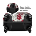thumbnail image 4 of Lsque Leaves And Anemone Flowers In Red Grey Printed Luggage Cover, Travel Luggage Protector,Scratch and Dirt Resistant, Fits 18-32 Inch Luggage -, 4 of 9