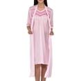 thumbnail image 2 of EZI Women's Satin Silk 2 Piece Nightgown Set, 2 of 7