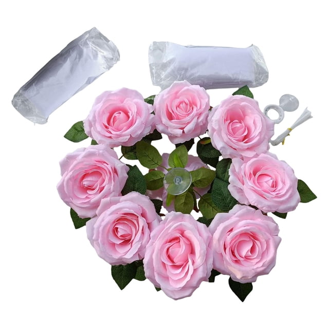Decoración de flores delanteras de coche de boda BLESIY ramo de flores artificiales adorno DIY Flor Nupcial decoraciones de la boda del coche Rosa