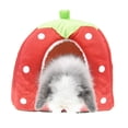 thumbnail image 4 of Hamster Warm Hideout Bunny Nest Small Pets Sleeping Bed Folding Hamster Nest Rabbit Hut, 4 of 9