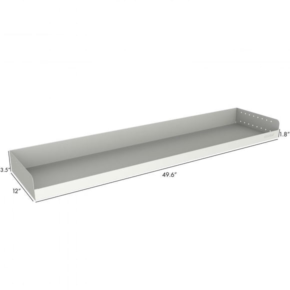 Rolacase Van Storage System Shelf RSSHL/125 Series 12; 50 Inch Length x 12 Inch Depth; 1.8 Inch Front Lip And 3.5 Inch Rear Lip; Without Divider; Galvanized Steel; Powder Coated; Single