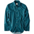thumbnail image 2 of New  American Eagle Men's 1602387 Poplin Button Up Shirt, Fresh Teal, Small, 3554-8, 2 of 3