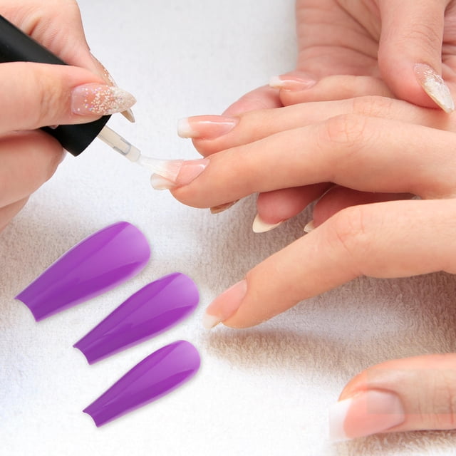 unbranded Accesorios Para Nail Art Con Postizas Mate En Colores Sólidos Para Creativa