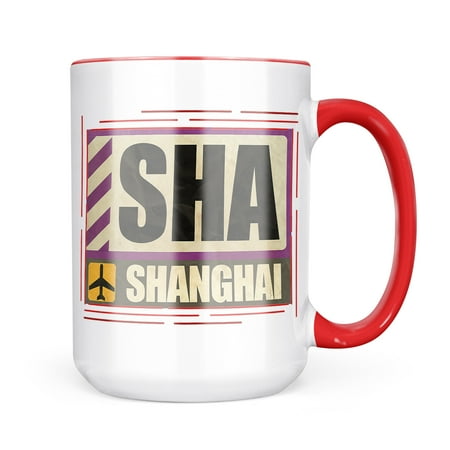 

Neonblond Airportcode SHA Shanghai Mug gift for Coffee Tea lovers