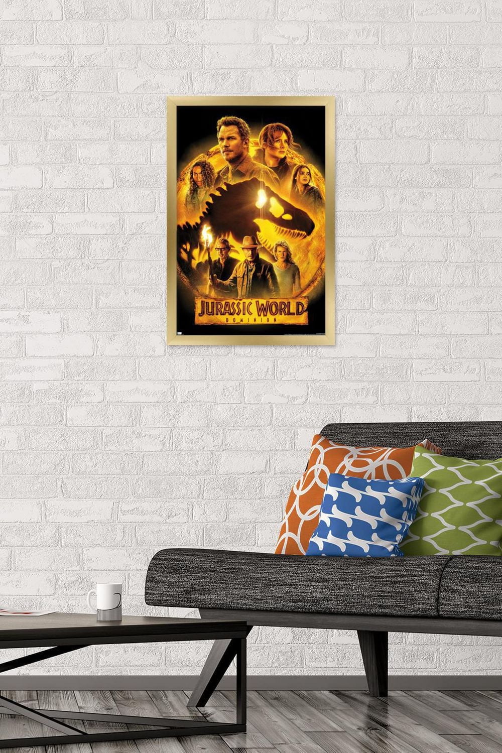 Jurassic World: Dominion - Group One Sheet Wall Poster, 14.725" x 22.375" Framed