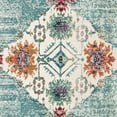 thumbnail image 4 of SAFAVIEH Crystal Jessamine Oriental Area Rug, Cream/Turquoise, 7' x 7' Round, 4 of 5
