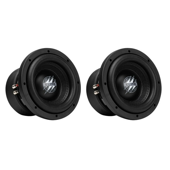 Hifonics 2 Pack ELITE 8 Inch Subwoofer, Dual Voice Coil Car Audio Speaker, 1200W