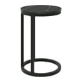thumbnail image 4 of Kris & Alley Modena Table d'Appoint Contemporaine en Forme de C avec Dessus Rond en Bois d'Ingénierie et Base en Acier Enduit, 4 of 6