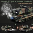 thumbnail image 6 of Supdex 1:24 RC Tank – 330° Rotating Turret, Smoke, Light & Sound Effects, Rechargeable, Climbing 40° Ramp, Remote Control Toy Gift for Kids Age 6+, 6 of 6