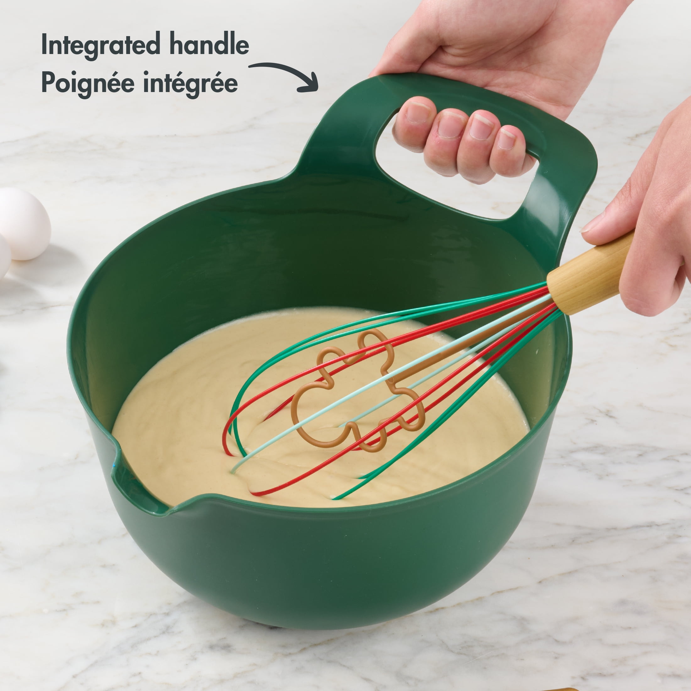 Holiday Time 3QT Kitchen Mixing Bowl, Green