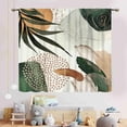 thumbnail image 3 of Mid Century Modern Curtains, Boho Aesthetic Tropical Palm Leaves Abstract Minimalist Sage Green Window Drapery Treatments for Bedroom Living Room Kitchen Bathroom 2 Panels, 84"x63" Inch, 3 of 5