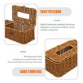 thumbnail image 3 of Imitation Rattan Woven Tissue Box Woven Paper Holder Multifunctional Napkin Dispenser, 3 of 9