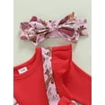 thumbnail image 6 of Arvbitana Baby Girls Christmas Romper Long Sleeve O Neck Knitted Ruffle Tops Patchwork Cartoon Print Bodysuit + Headband Spring Autumn New Year Jumpsuit for Infant 2Pcs 0-18M, 6 of 9