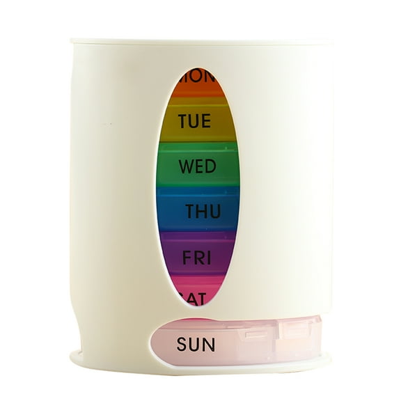 Yabuy Convenient and Portable Weekly Pill Organizer Keep Your Medications in Check with this Waterproof 7 Day Pill Box Case!