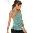thumbnail image 4 of BadPiggies Women's Quick Dry Sports Vest Workout Tank Top T-shirt Clothes Tank Shirt for Yoga Gym Fitness Running (M, Green), 4 of 5