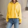 thumbnail image 2 of VISALY Hoodies Pullover Drawstring Sweatshirt Women's Autumn and Winter Fashion Plus Size Sweatshirt Casual Sweaters Pullover Women Womens Sweaters Pullover Yellow S, 2 of 6