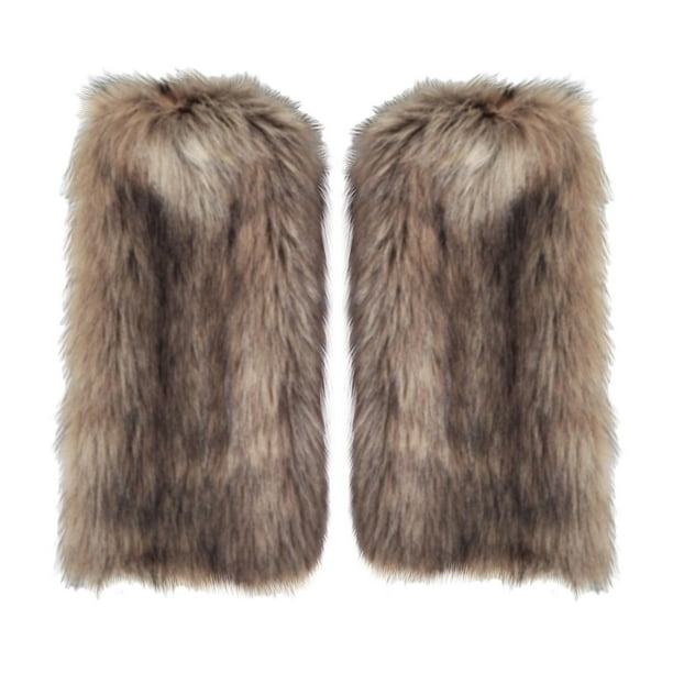 uds lindos calentadores de piernas mangas de botas peludas