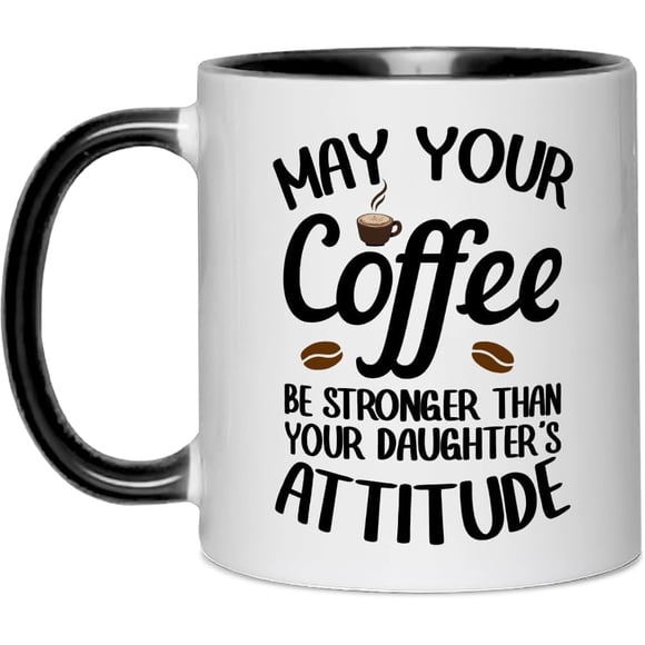 Funny Gifts for Mom Dad from Daughter,Humorous Coffee Mug Gifts from Daughter, Hilarious Birthday Mother‘s Father‘s Day Thanksgiving Christmas Gifts for Mom Dad 11OZ Tea Cup