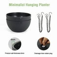 thumbnail image 2 of 2Pcs Large Hanging Planter Plant Pots for Outdoor Indoor Plants with Drainage Holes and Chain, Round Hanging Flower Pots, 2 of 6