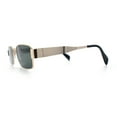 thumbnail image 6 of Mens Classy Narrow Rectangle Metal Rim Hustler Fashion Sunglasses Gold - Green, 6 of 8