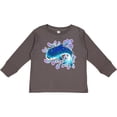 thumbnail image 3 of Inktastic Cute Whale Shark Boys or Girls Long Sleeve Toddler T-Shirt, 3 of 5