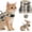 Beige, variant on Kitten Harness and Leash Set, Escape Proof Soft Plaid Mesh Cat Vest, Magic Tape Adjustable No Choke No Pull Pet Harness for Small Cats Puppies, Blue S