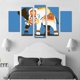 thumbnail image 3 of Cuadro decorativo para Sala, Comedor y Recamara, Elefante Blanco Geométrico, minimalista, moderno, elegante, juego de 5 piezas, 3 of 5