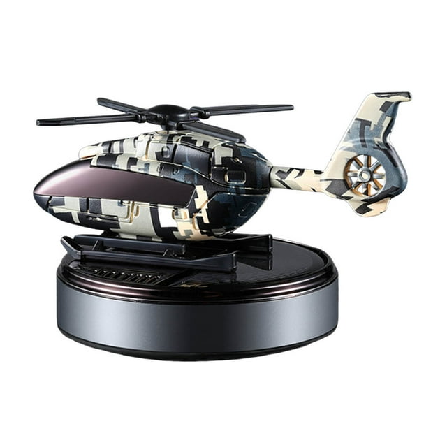 Solar Powered Car Air Helicopter Aromatherapy Diffuser with Rotating Propeller for Automotive Interior Decoration and