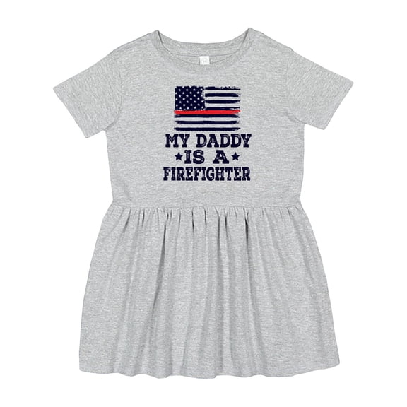 Inktastic Fireman Daddy is a Firefighter Girls Toddler Dress