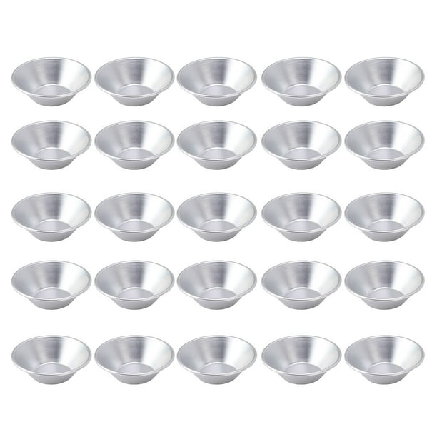 Mini moldes para pasteles de papel de aluminio, 25 piezas de tarta de huevo de aluminio, moldes de tarta de huevo de aluminio para hornear, molde de tarta de huevo de aluminio, funcionalidad de alta precisión