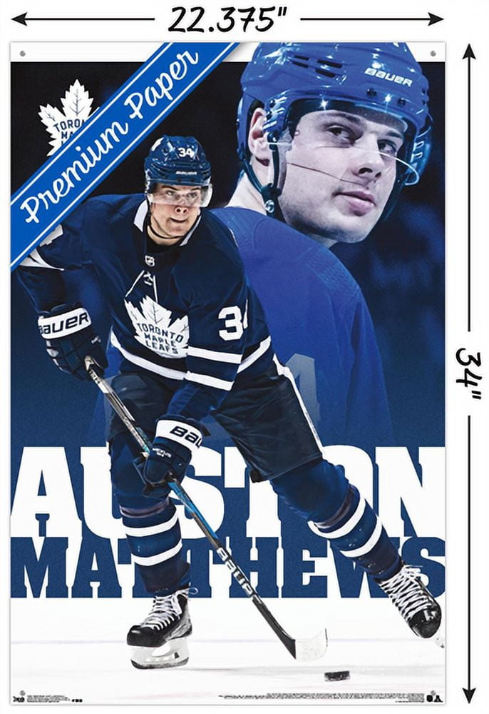 NHL Toronto Maple Leafs - Austin Matthews 17 Wall Poster with Push Pins, 22.375" x 34"