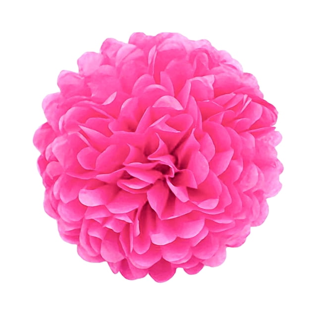 Yuarrent Juego de bolas de papel con pompón de papel rojo rosa de 7,8 pulgadas para fiesta de cumpleaños, pañuelos colgantes, decoraciones de Kits de decoración para fiestas Rosa roja 10 pulgadas