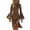 Khaki, variant on Women's Fall Stand Collar Flare Sleeve Contrast Asymmetrical Slit Bodycon Dress, Formal Evening Dress for Holiday Party Special Event