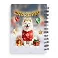 thumbnail image 2 of Happy New Year 2026 Samoyed Holiday Balloons Party Snow Spiral Bound Journal Siberian Sammy Dog Lover 5x7in Spiral Notebook - 13018, 2 of 5