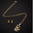 thumbnail image 5 of Fmlxio Gold Necklace for Women Women's Fashion Pendant Earring Set Color Clavicle Necklace Exquisite Earrings Up to 35% off, 5 of 5