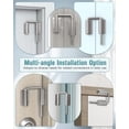 thumbnail image 4 of Updated U Patio Sliding Door Loop Lock Latch - 90/180 Degree Stainless Steel Security Bolt Lock for Barn, Garden, Fence Gate, Window - Multi-Angle Mounting (Silver-4 PCS), 4 of 6