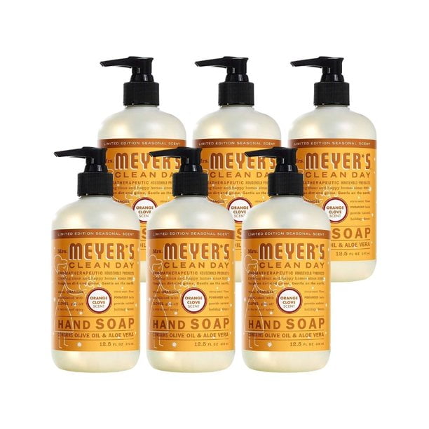 Mrs. Meyer's Clean Day Liquid Hand Soap Orange Clove, 12.5 Ounce