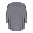 thumbnail image 4 of Kaemgyyd Womens Fall Tops 3/4 Length Sleeve Shirts Casual Button Crewneck T-Shirts Basic Tunic Tee Blouses, 4 of 5