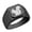Black, variant on Squirrel Stainless Steel Signet Ring