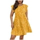 thumbnail image 1 of Vestido Corto de Manga Larga para Mujeres Talla Grande Cuello Redondo Manga Corta Impresión Floral, Cómodo Vestido de Verano Casual, 1 of 6