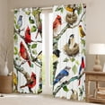 thumbnail image 2 of Manfei Cute Cardinals Black Out Curtains,Wild Animal Curtains Pack of 2 (42x63 Each),Country Botanical Leaf Bedroom Curtains For Adults,Luxury Bedroom Decor, 2 of 6