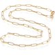 thumbnail image 1 of Collar de cadena con clip de papel de acero inoxidable 304, cierre de mosquetón, dorado, 50 cm (19,68 pulgadas), ideal para hombres y mujeres., 1 of 3