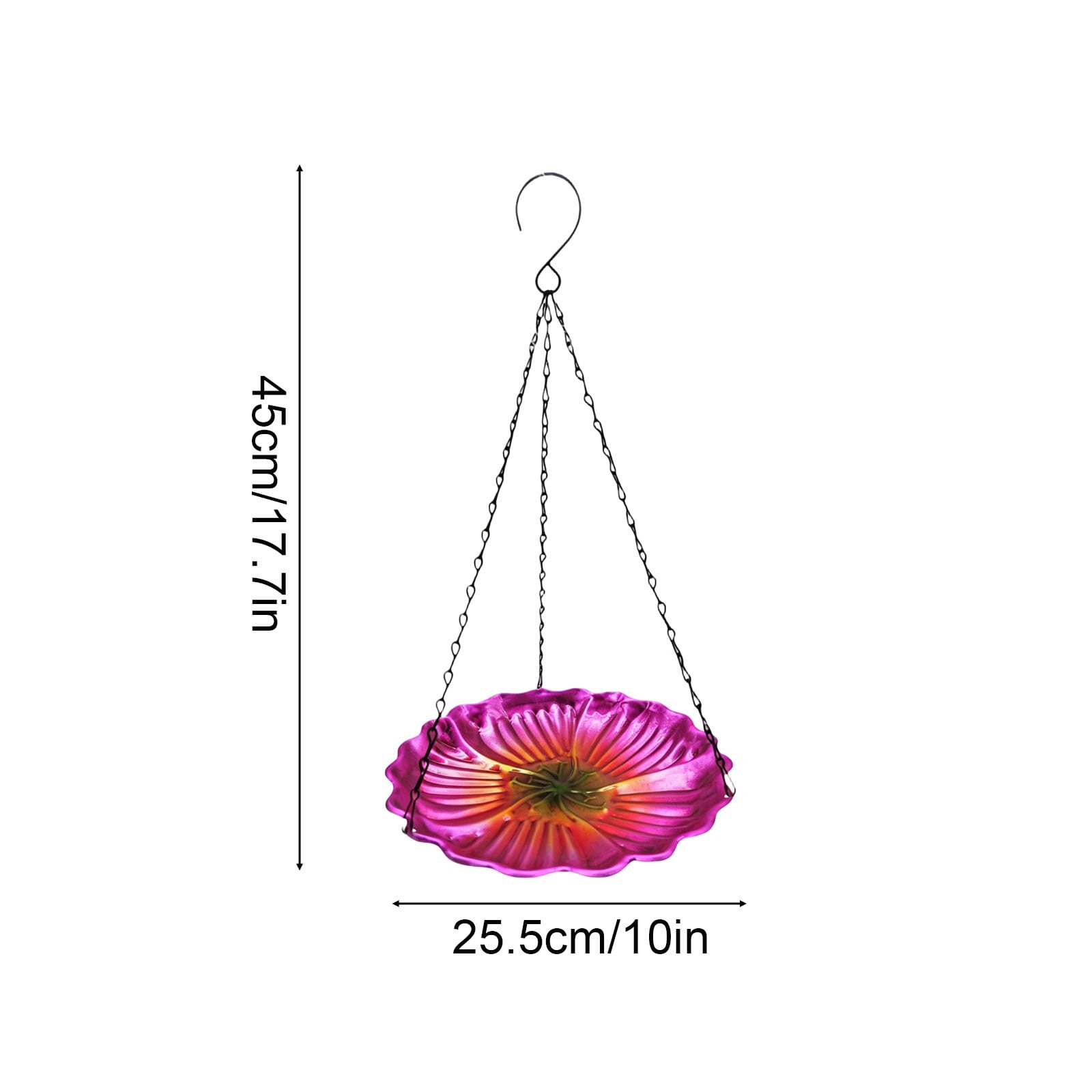 Bird Feeders For Outside Flower Shaped Hanging Bird Bath Tray Metal Bird Water Feeder For Wilds Birds Outdoor Garden Decor for Outside Outdoors Attracting Birds