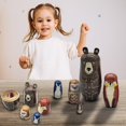 thumbnail image 1 of Russian Matryoshka For Children  Pack Of 5 Animal Dogs Matryoshka Wooden Toy, 1 of 5