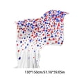 thumbnail image 3 of CaiYueKe 4th of July Throw Blanket American Flag Blue and Red Stars Throw Blankets Memorial Day Independence Day Patriotic Lightweight Cozy Flannel Blanket for Couch Sofa Bed Home Decorations, 3 of 7